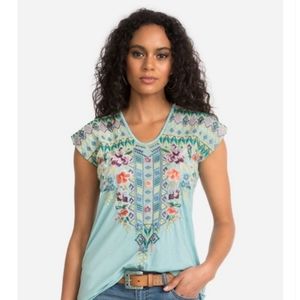 Johnny Was embroidered Tee